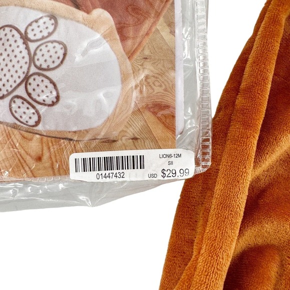 Spirit Halloween Costume Lion Plush Cub 6-12 Months Infant Child Jungle Infant - Picture 4 of 12